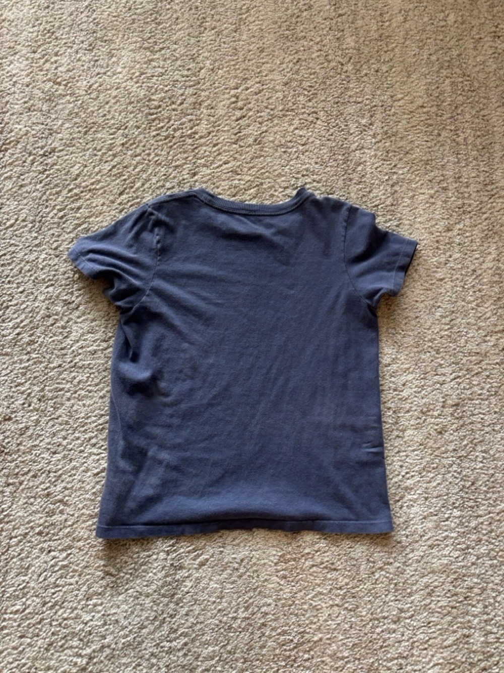 Brandy Melville Navy Short Sleeve Tee with White '14' Graphic - Picture 3 of 3